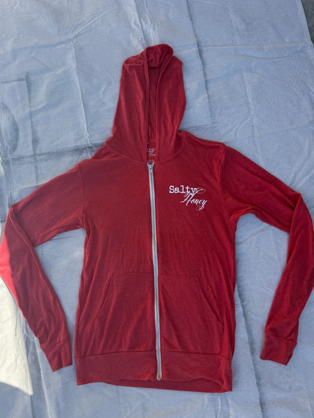 Salty honey Red Zip-Up Hoodie